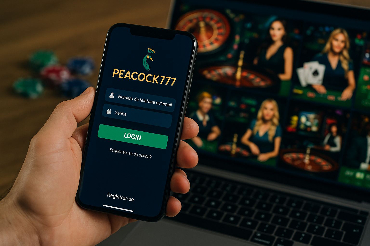 Login no Cassino PEACOCK777