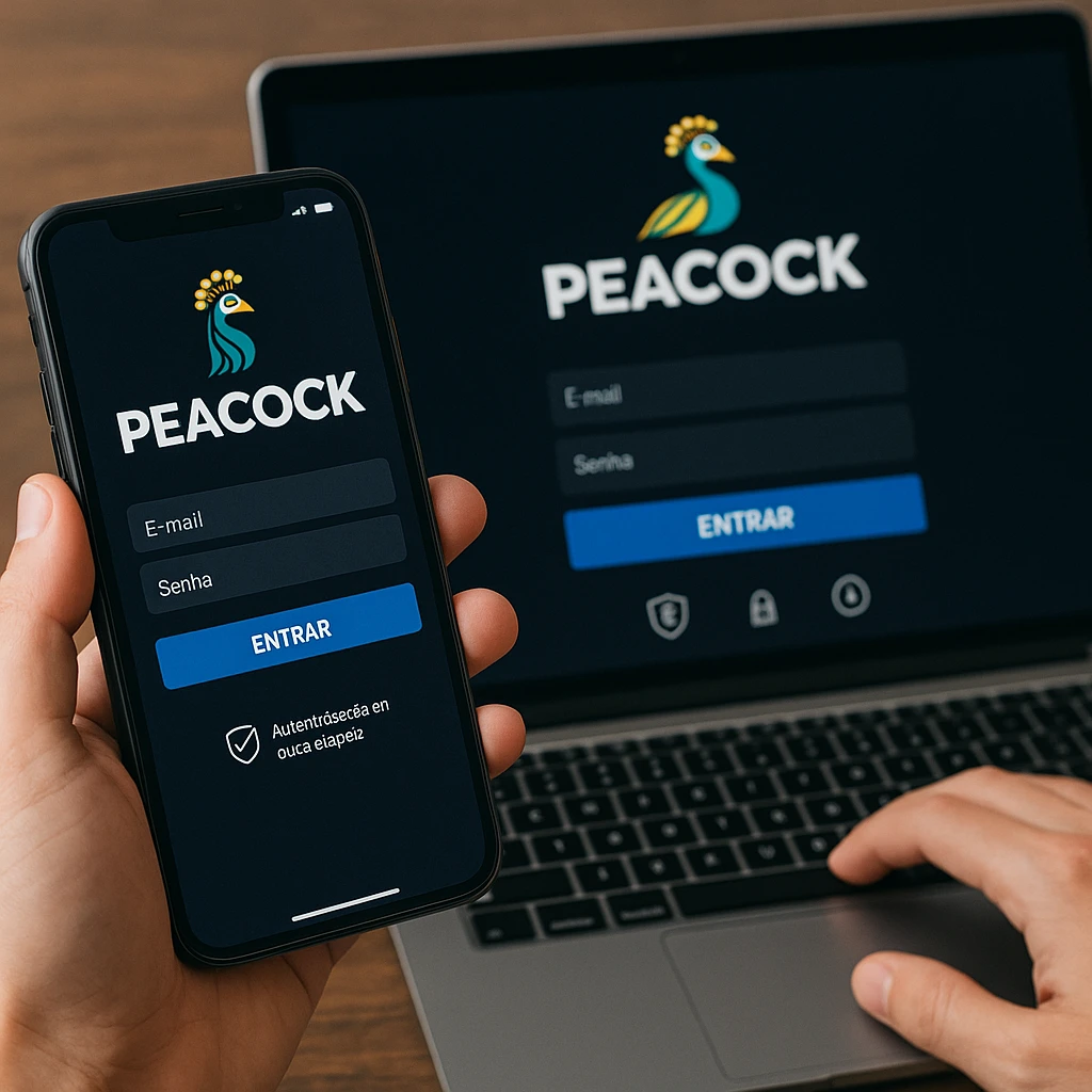 Criar uma nova Conta no plataforma PEACOCK777